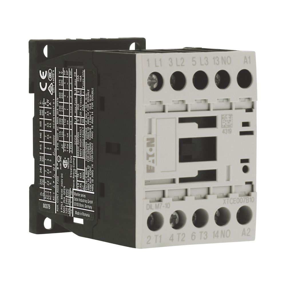 Contacteur de puissance, 3p+1F, 3kW/400V/AC3