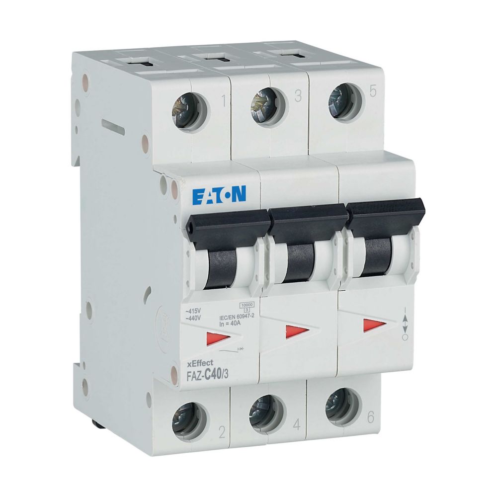 Disjoncteur modulaire FAZ, 40A, 3P, 15kA (IEC/EN 60947-2), courbe C