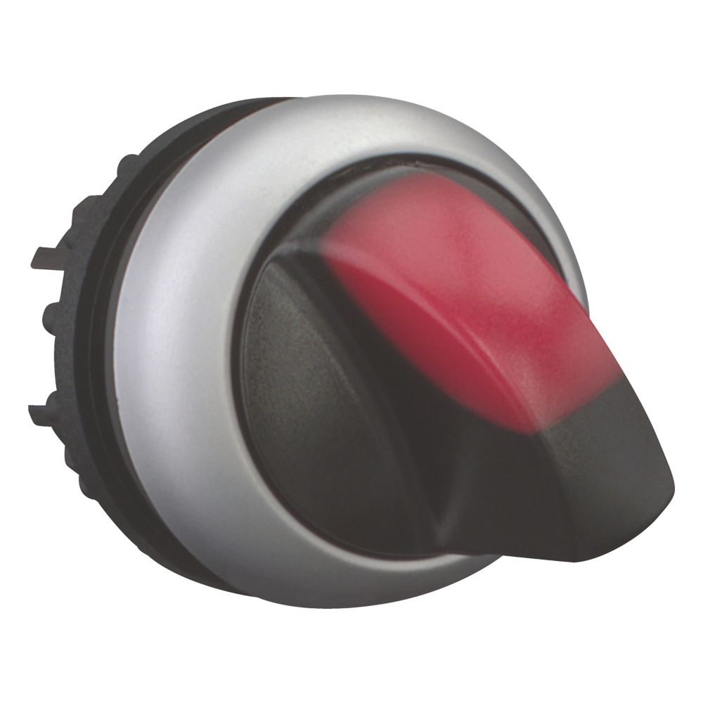 Commutateur rotatif, 2 positions, lumineux, rouge