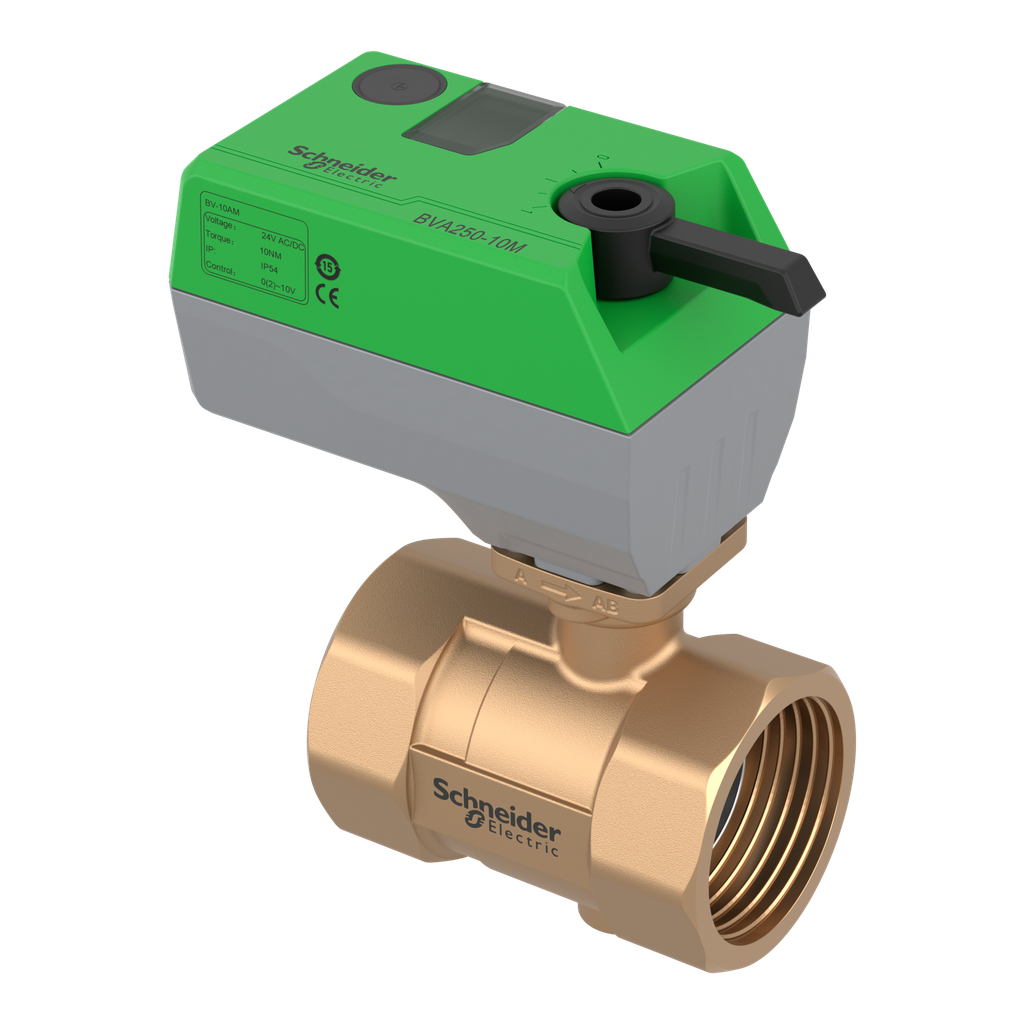 EasyLogic Vanne à boisseau sphérique DN25 3Nm avec moteur 0-10Vdc