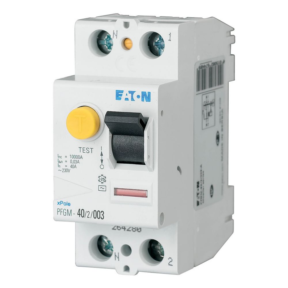 Interrupteur différentiel PFGM, 2P, 40A 30mA type AC