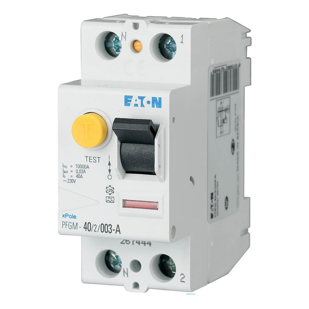 Interrupteur différentiel PFGM, 2P, 40A 30mA type A
