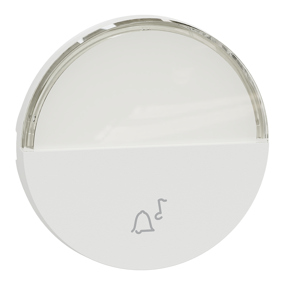 Odace - enjoliveur seul - pour bouton poussoir - porte-étiquette - blanc craie