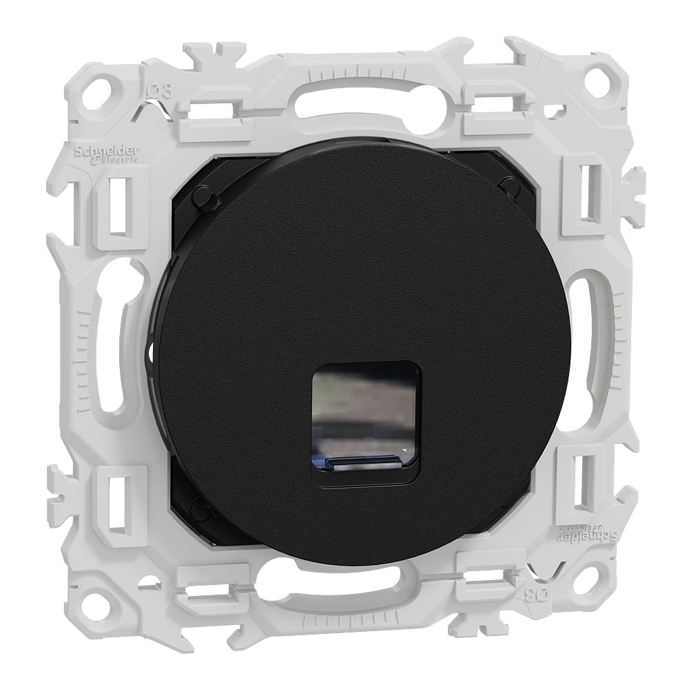 Odace - prise RJ45 - Cat6 UTP grade 1 à 2 - noir onyx
