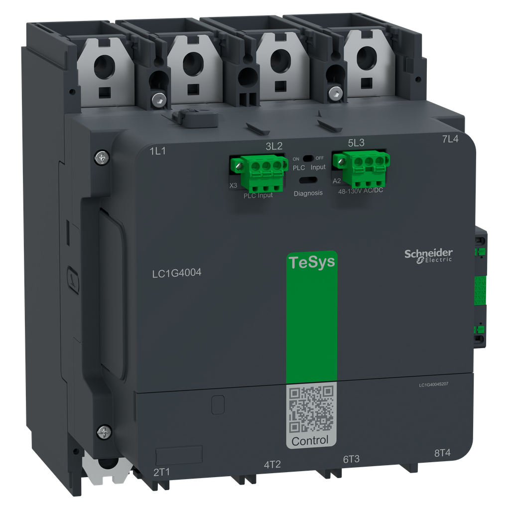 TeSys Giga, 4P(4NO), 400A, bobine AC/DC 48V…130V, application SNCF, Avanced