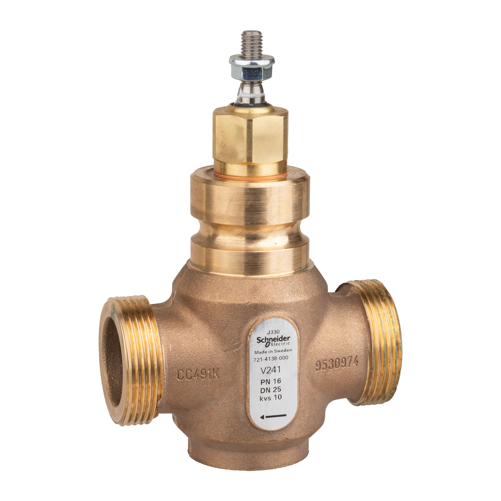 Vanne 2 voies bronze filetée PN16 DN25 Kv10