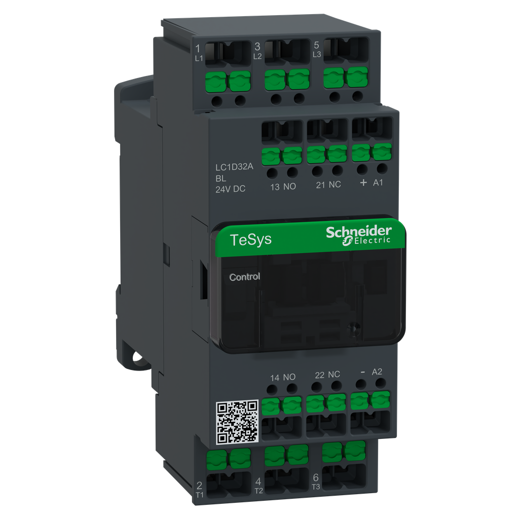 TeSys LC1D - Snap In  -Contacteur - 3P - AC-3 440V - 32A - bobine 24Vcc- B Conso