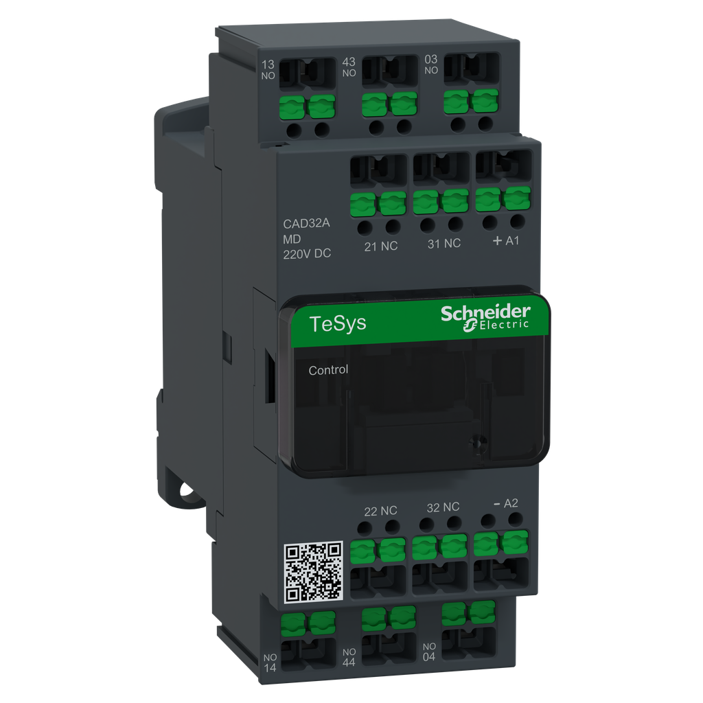 TeSys CAD32 - Snap In - contacteur - 3F+2O - instantané - 10A - 220Vcc