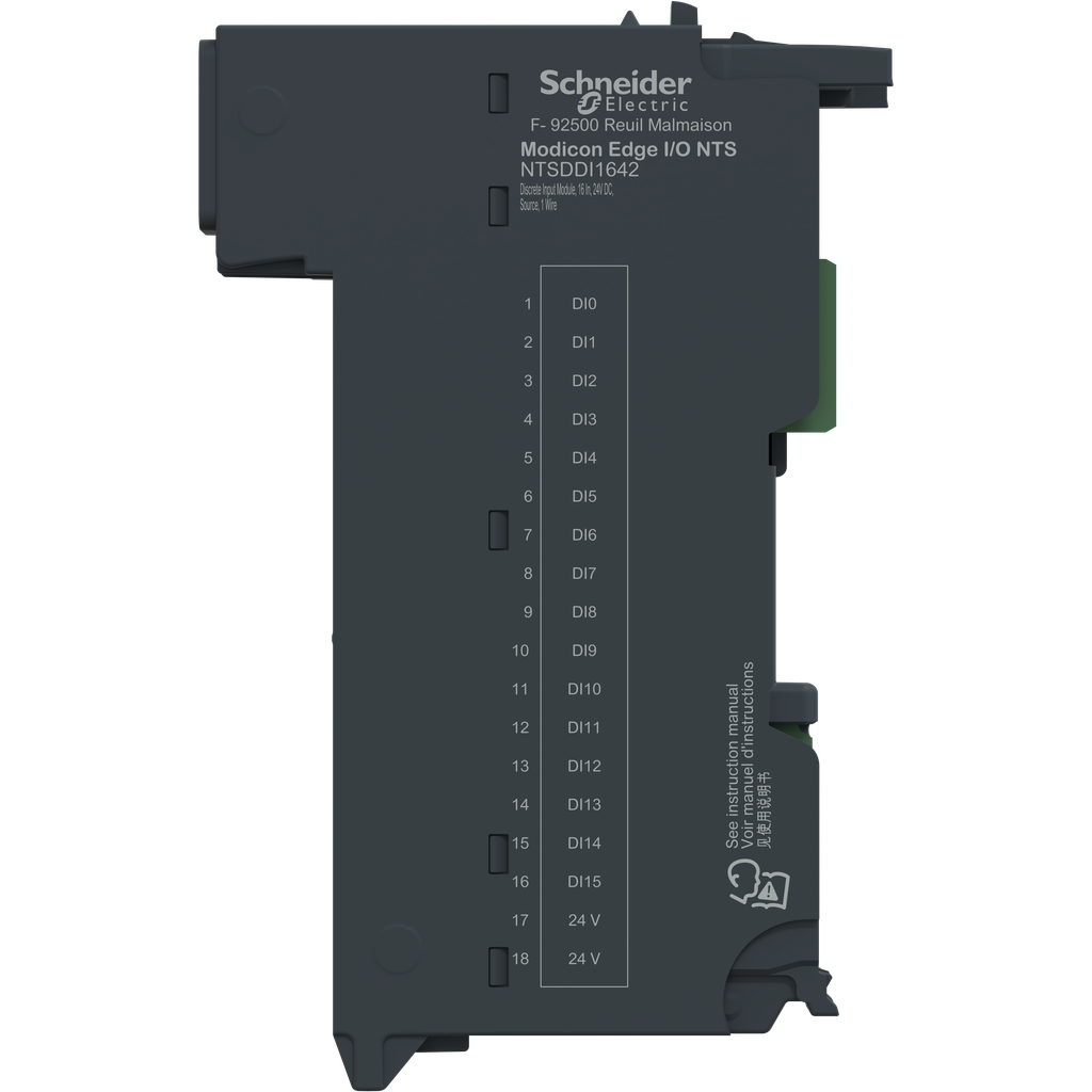 Edge I/O NTS Module seul Entrée TOR 16 voies,24Vdc, Source, 1Fils
