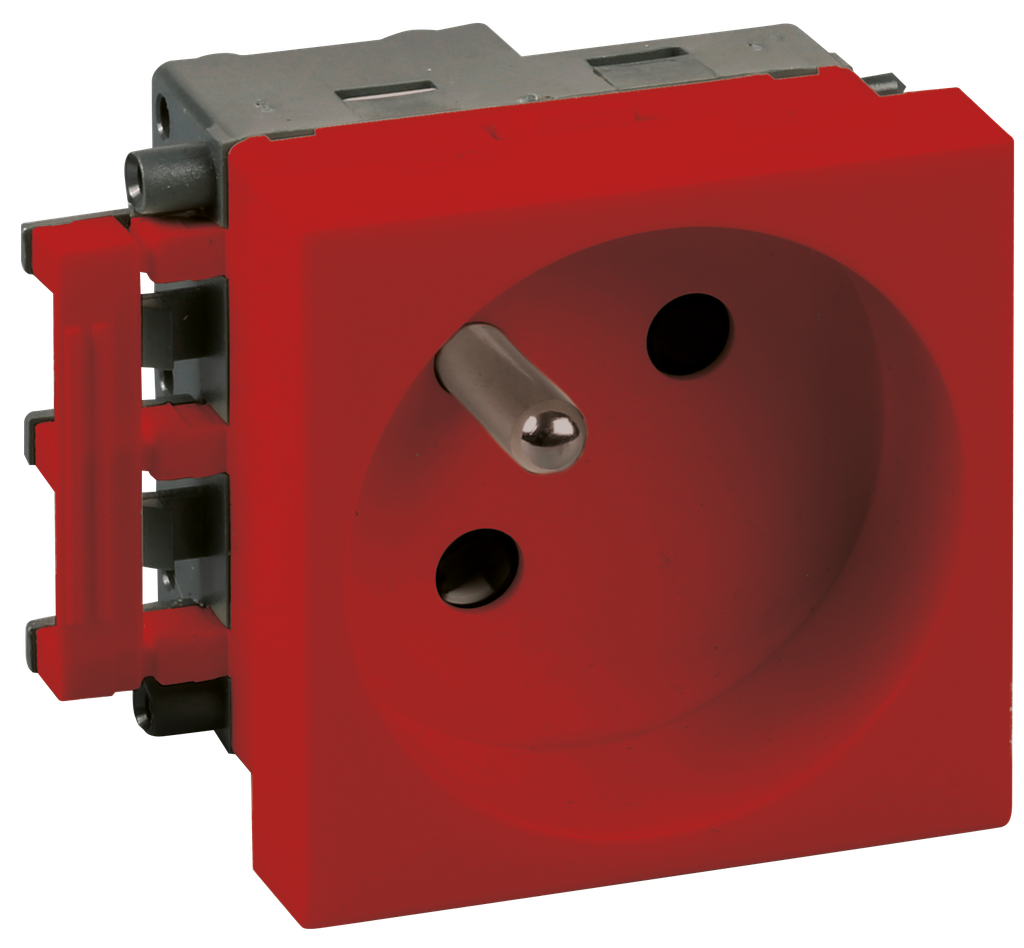 Prise 2P+T  rouge complète