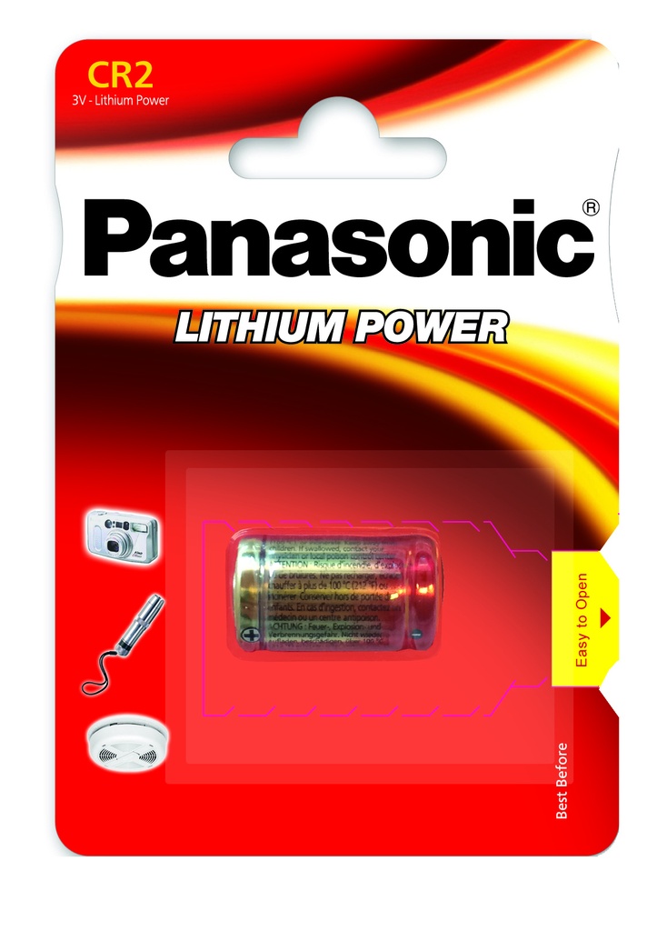 Pile(s) Pile lithium blister Panasonic CR2 3V 850mAh