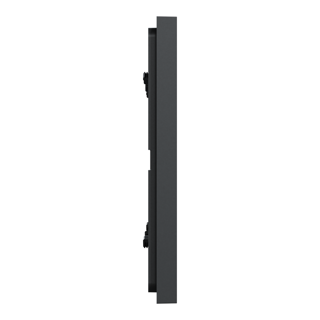 Unica Déco Essentielle - Plaque de finition - Anthracite - 3 postes horiz vert