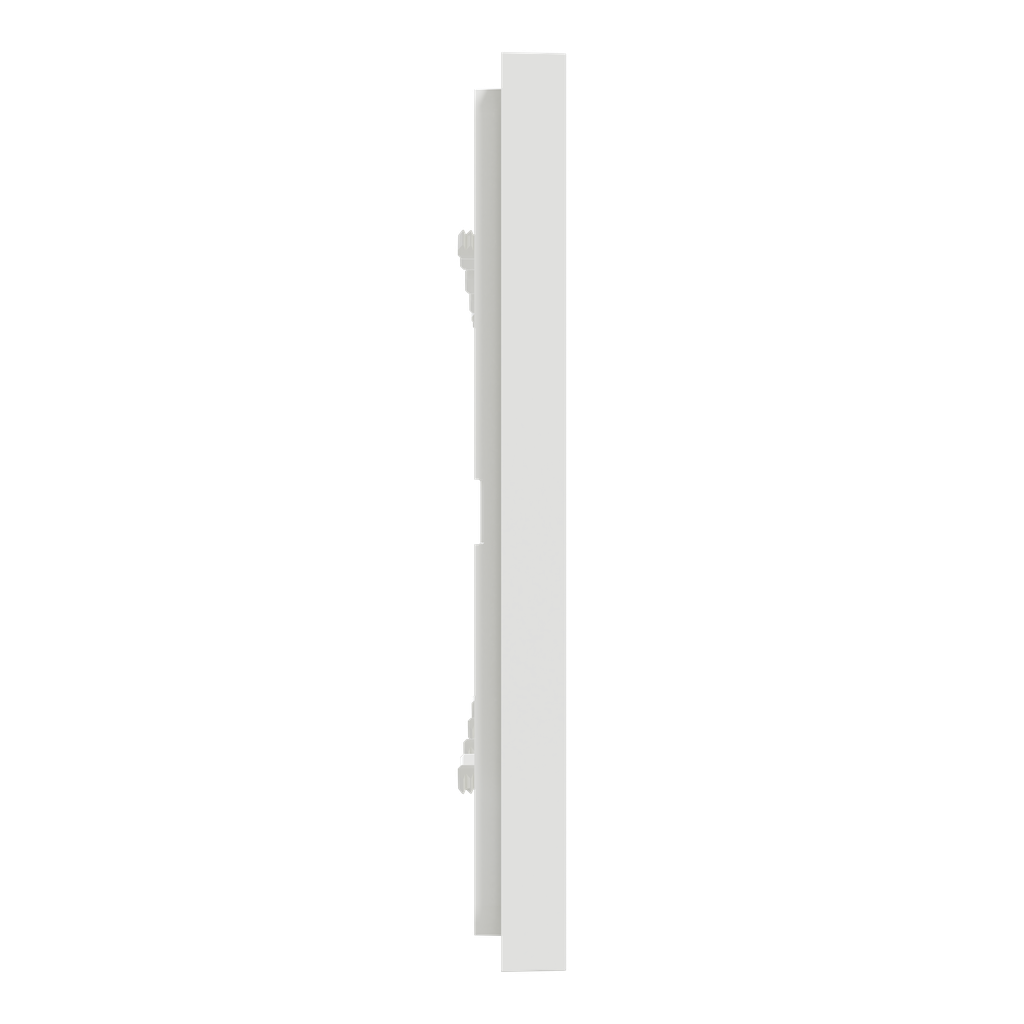 Unica Déco Essentielle - Plaque de finition - Blanc - 4 postes horiz vert