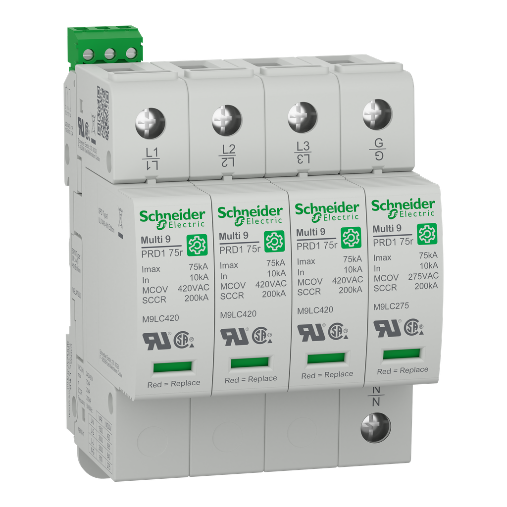 Multi 9 PRD1 75r 4P T1 347/600V Parafoudre debro UL1449