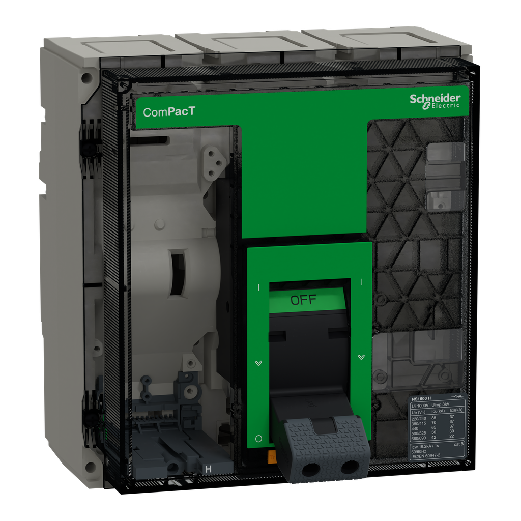 ComPacT NS1600H - bloc coupure ss déclencheur - 1600A - 3P - 70kA - fixe manuel