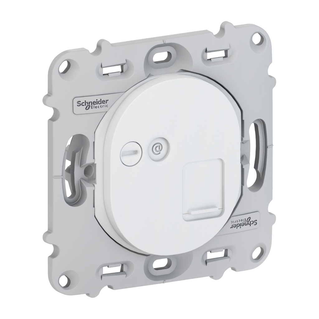 Ovalis - prise RJ45 - cat.5 UTP - téléphone - sans plaque  Blanc