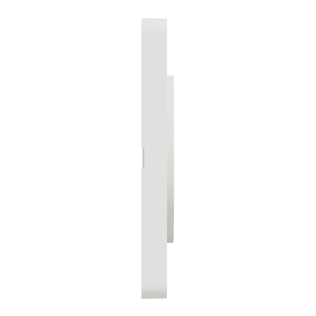 Odace 2011 Touch - plaque 1 poste translucide blanc avec liseré blanc