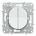 Ovalis - double poussoir fermeture - 10AX - Blanc