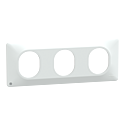 Ovalis - plaque de finition - 3 postes horizontal - entraxe 71mm - antibactérien