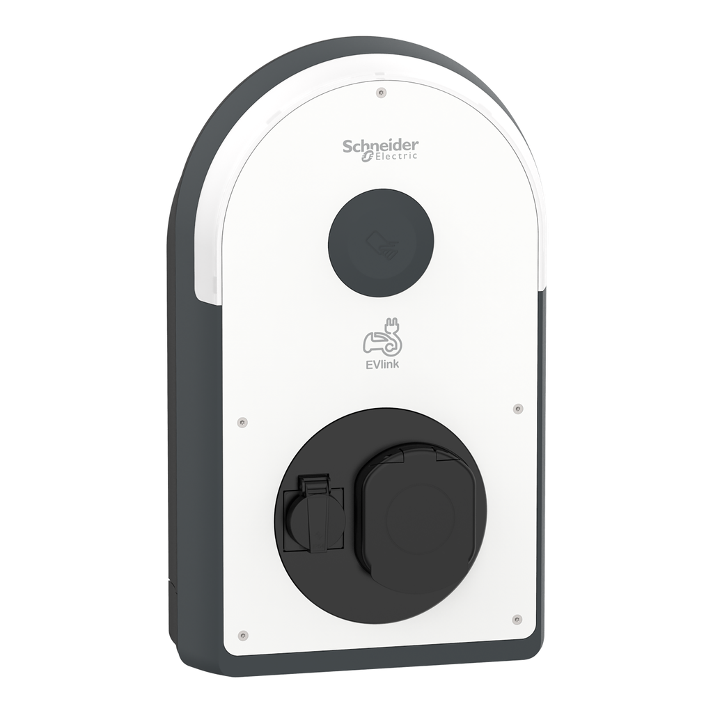 EVlink Pro AC - 3PH - 22 kW - 32A - 1 prise T2S + TE - RDC - DD 6 mA + MNx