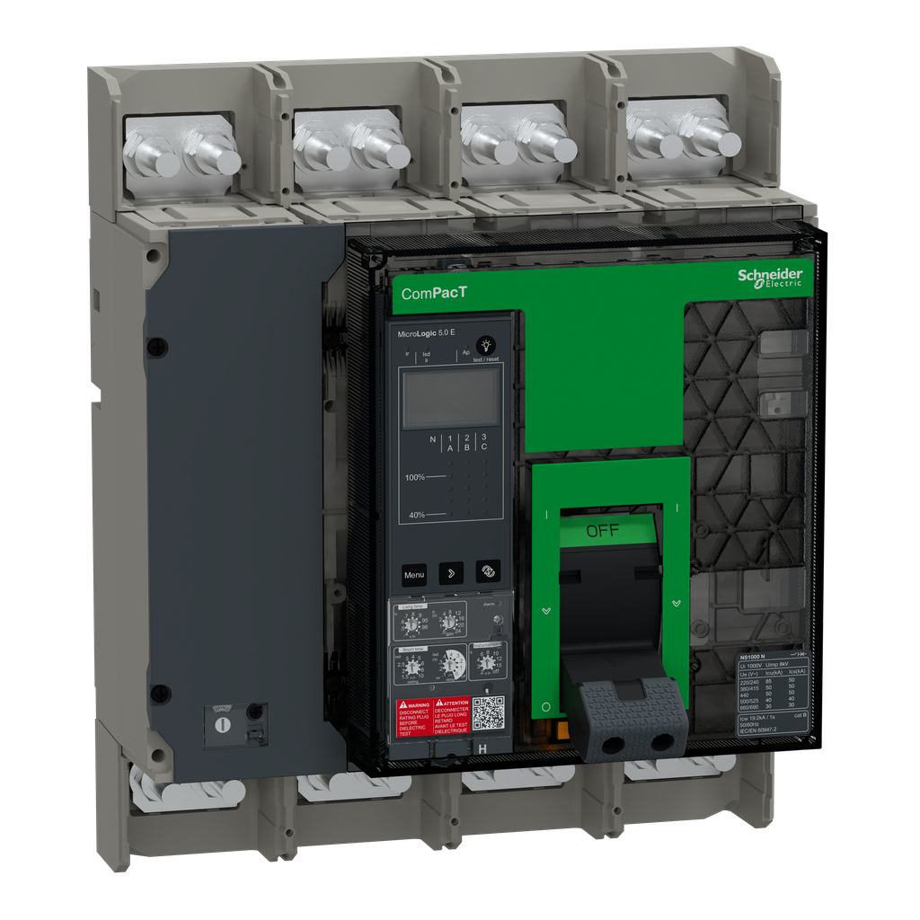 ComPacT NS1000H - disjoncteur - MicroLogic 5.E 1000A - 4P - 70kA - fixe - manuel