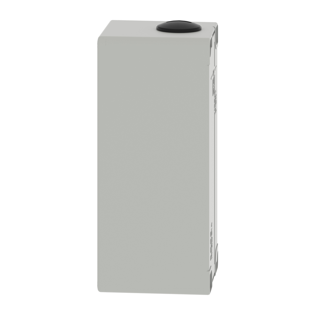 Boite métal vide grise - M25 x2 - 3 trous 30 mm - 80x175x77 mm