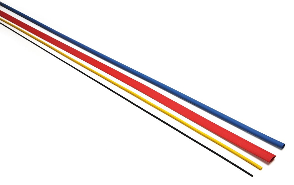 Gaine thermo en barre de 1,22 m 9,5 mm av. rétreint noire