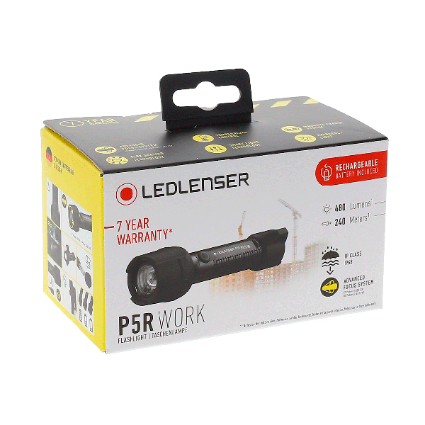 Unité(s) Lampe torche LEDLENSER P5R WORK 480 lumens rechargeable