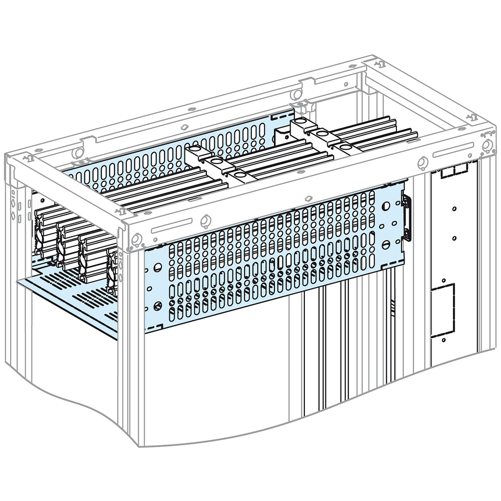 PrismaSeT P - Capot JdB horizontal = <2500A - 3M - L650 P600-Forme 2