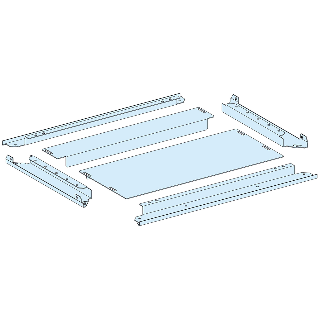 PrismaSeT P - Plaque passe-câbles pleine IP30 - L800 P600