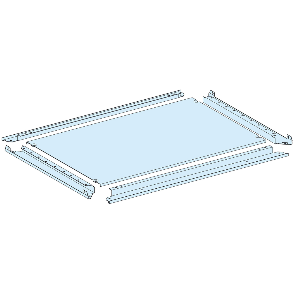 PrismaSeT P - Plaque passe-câbles pleine IP55 - L650 P600