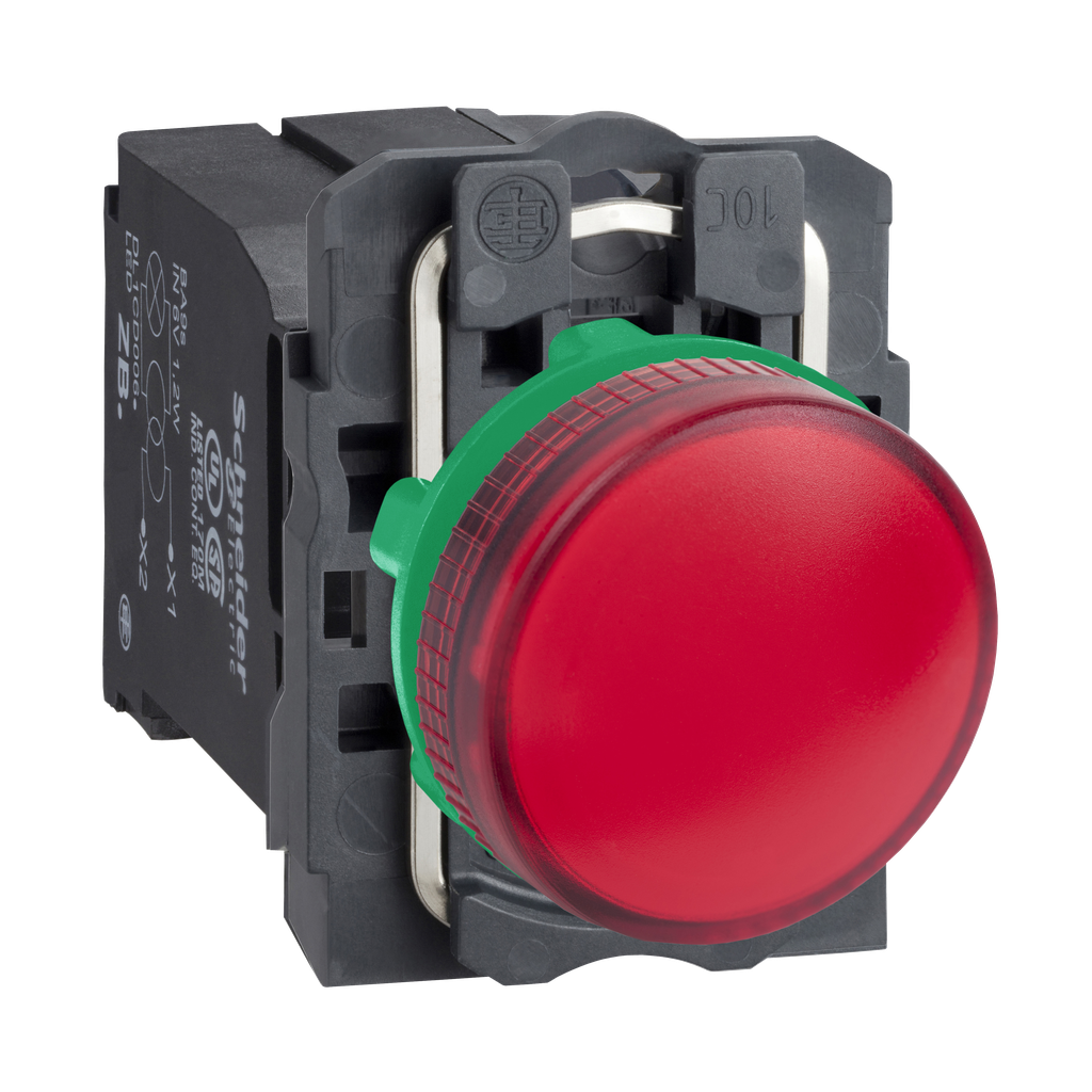 Harmony XB5 - voyant lumineux BA9s - Ø22 - rouge - 230V - vis étrier