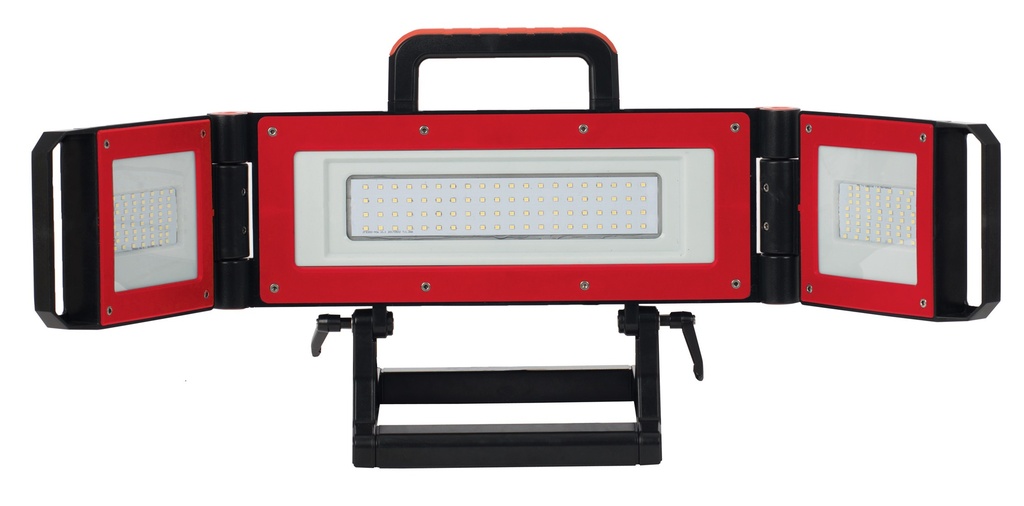 Projecteur portable LED 80W multi-positions rouge - 5m de câble H07RNF 3G1,5