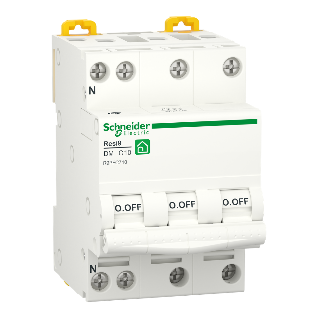 Resi9 - disjoncteur modulaire - 3P+N - 10A - courbe C - peignable