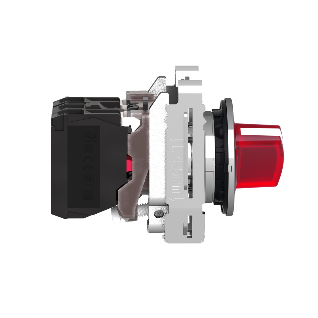 Harmony XB4 - bouton man lumin - flush - 2 pos fix - rouge - 1O+1F - 230V