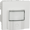 Unica - détecteur de mouvements + poussoir - 230V - 10A - Blanc - méca seul