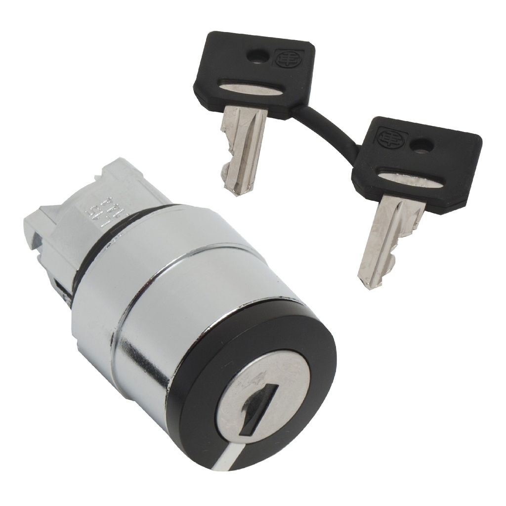 Harmony XB4 - tête bouton tournant à clé 421E - Ø22 - 2 pos à rap. - retr G