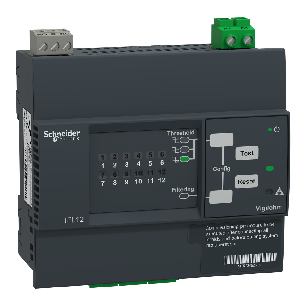 Vigilohm - localisateur automatique d'isolement - 12 voies - 110-440VCA/CC