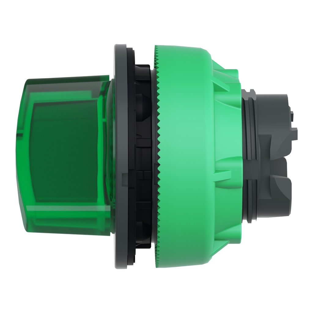 Harmony XB5 - tête bouton à manette lumineux - flush - 2 pos à rap. - vert