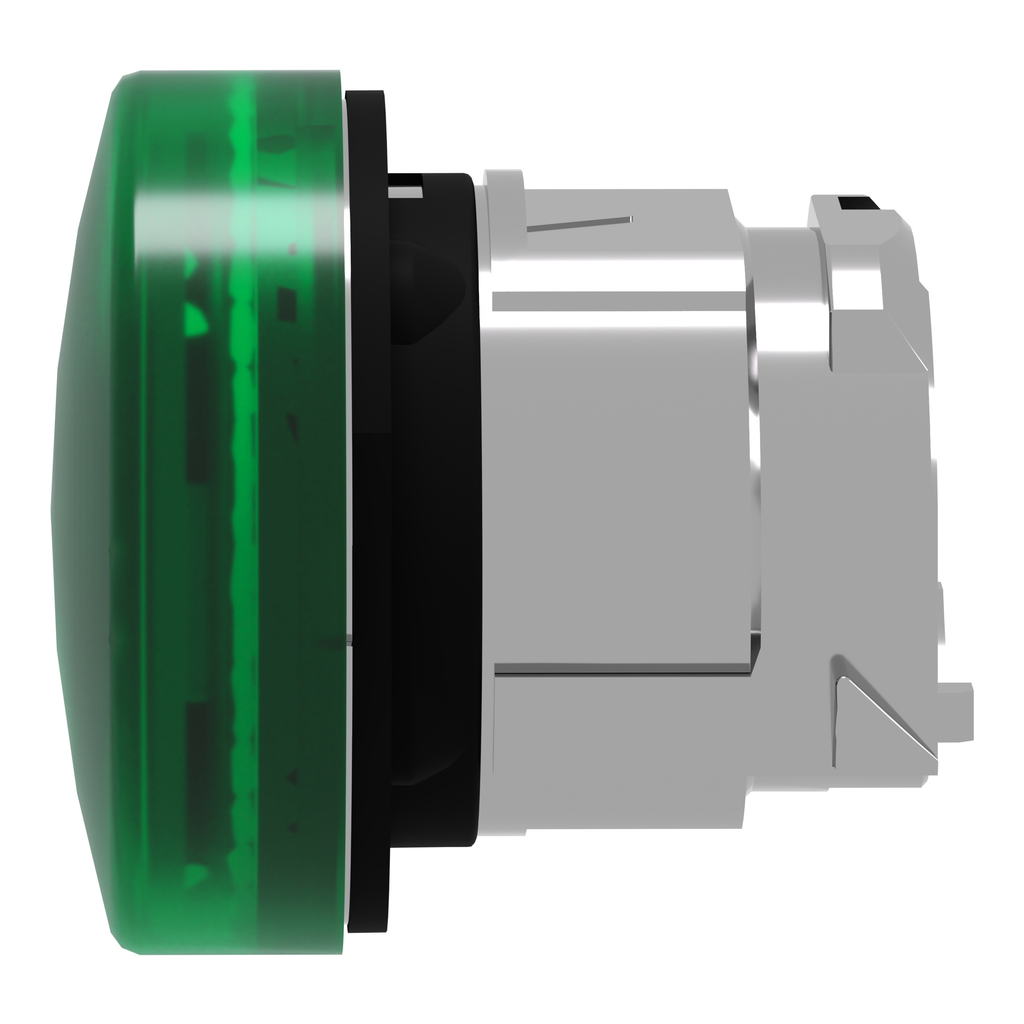 Harmony XB4 - tête voyant lumineux DEL - Ø22 - strié - pour étiquette - vert