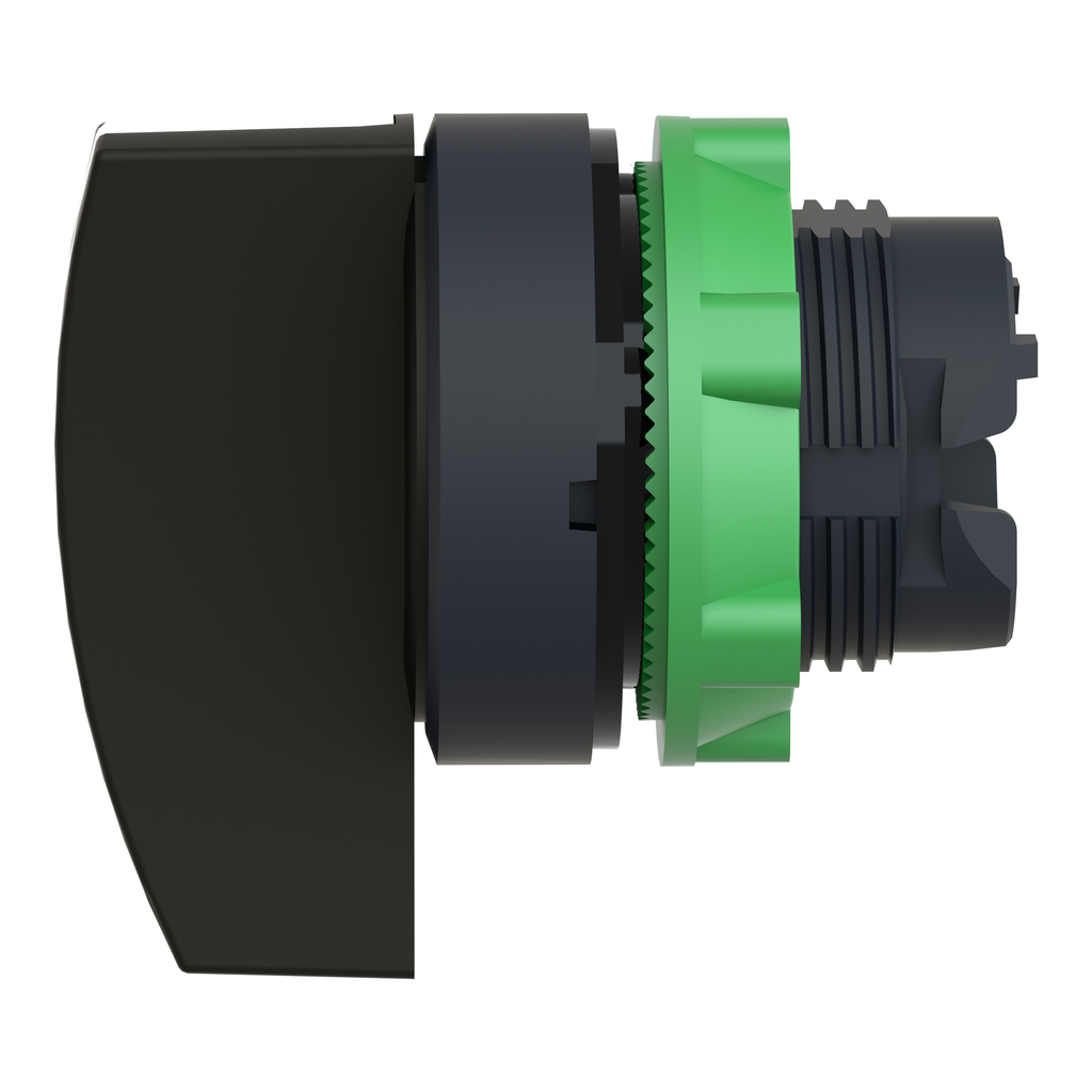 Harmony XB5 - tête bouton tournant à crosse - Ø22 - 3 pos fix - noir