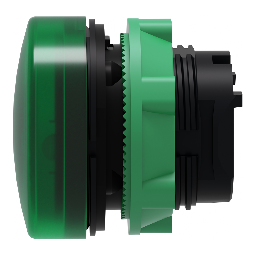 Harmony XB5 - tête voyant lumineux DEL - Ø22 - strié - pour étiquette - vert