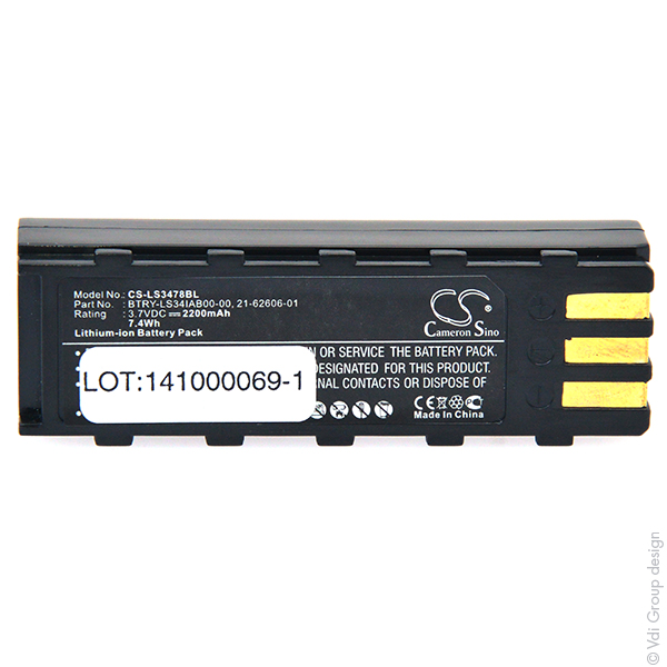 Accumulateur(s) Batterie lecteur codes barres 3.7V 2200mAh