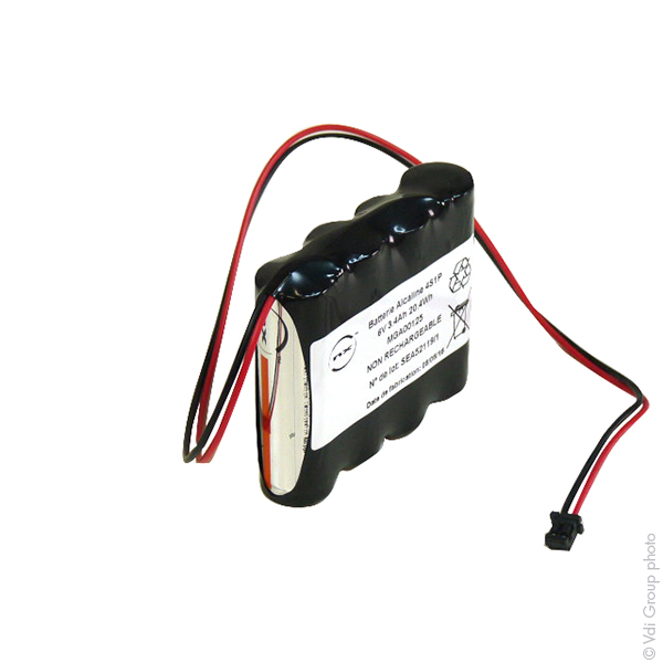 Pack(s) Batterie alcaline 4x LR6 4S1P ST1 6V 3.4Ah FC