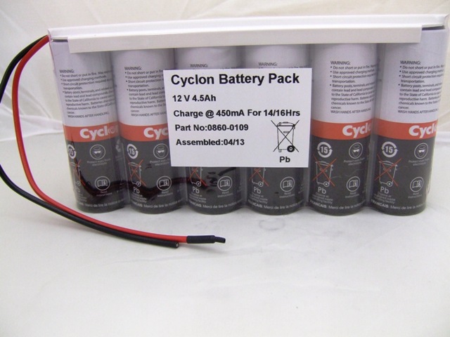 Pack(s) Batterie cyclon 0860-0109 ST1 E 12V 4.5Ah Fils