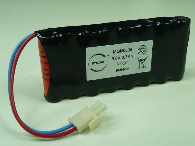 Pack(s) Batterie Nicd 8x AA VRE 8S1P ST1 9.6V 700mAh Fils