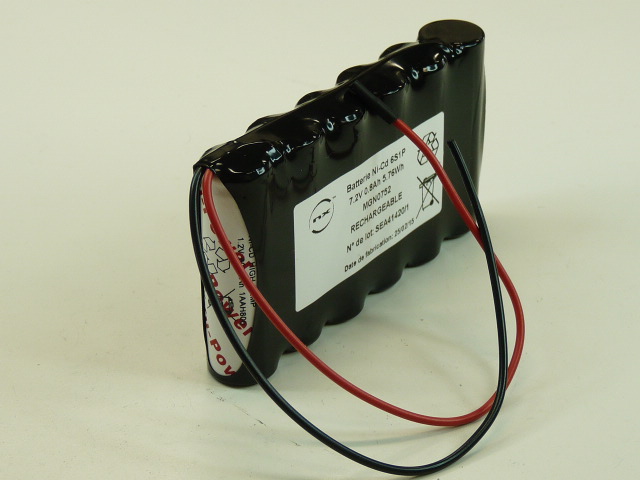 Pack(s) Batterie Nicd 6x AA HT 6S1P ST1 7.2V 800mAh F150