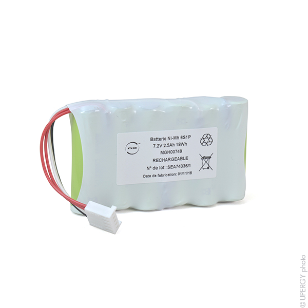 Pack(s) Batterie Nimh 6x AA 6S1P ST1 7.2V 2.5Ah MOLEX