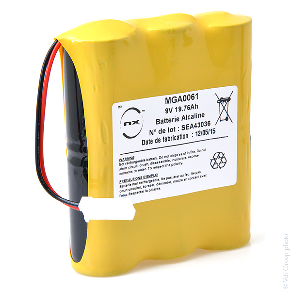 Batterie(s) Batterie alcaline ST5/SG/FC 9V 19.76Ah équivalent BAT1010
