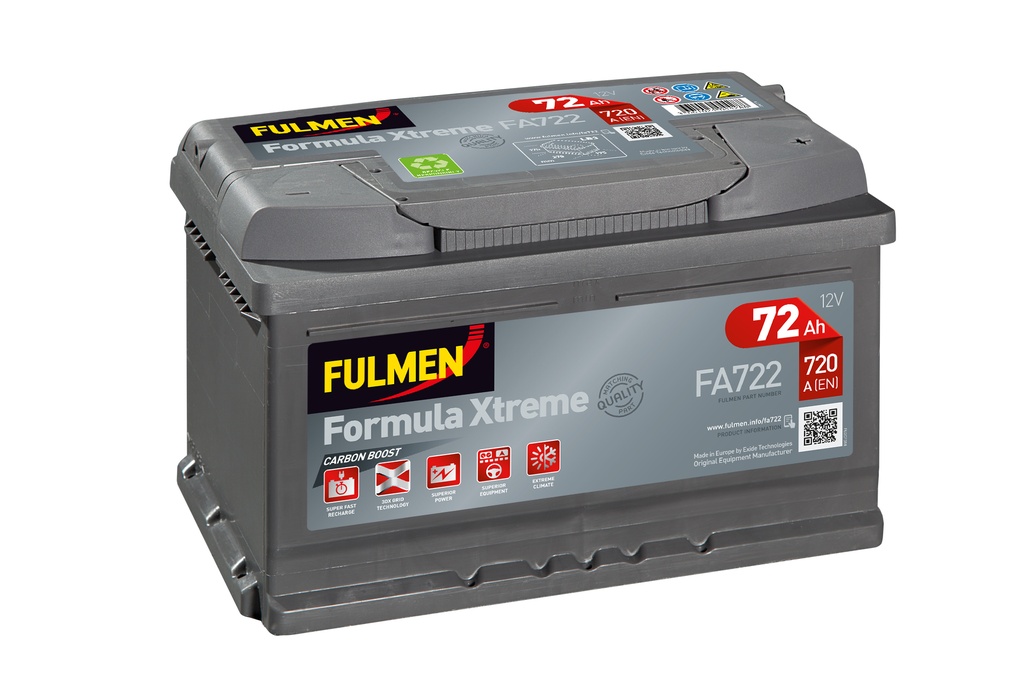 Batterie(s) Batterie voiture FULMEN Formula Xtreme FA722 12V 72Ah 720A